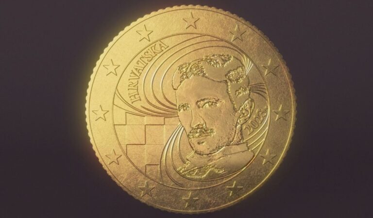 Nikola Tesla na euro kovanici