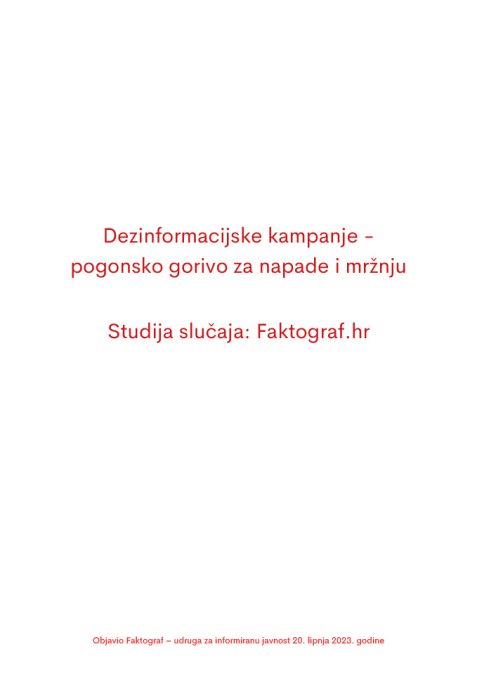 Dezinformacijske kampanje – pogonsko gorivo za napade i mržnju